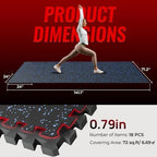 SUPERJARE 0.79'' Extra-Thick 18 Pcs 72 Sq Ft Exercise Equipment Mats - Image 5
