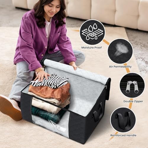 Fab totes 10 Pack Storage Bags for Clothes Blanket Storage Bins - Image 4