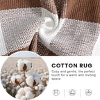OLANLY Fall Door Mat, Buffalo Plaid Rug, Coffee & White Checkered - Image 6