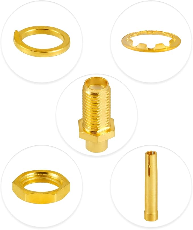 10 PCS SMA Connectors SMA Female Bulkhead Solder Connector - Image 6