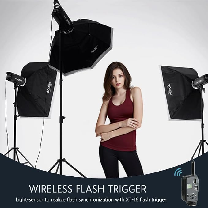 Godox 800W Professional Studio Flash Light Kit, 2-Light Godox SK400II Photo - Image 8