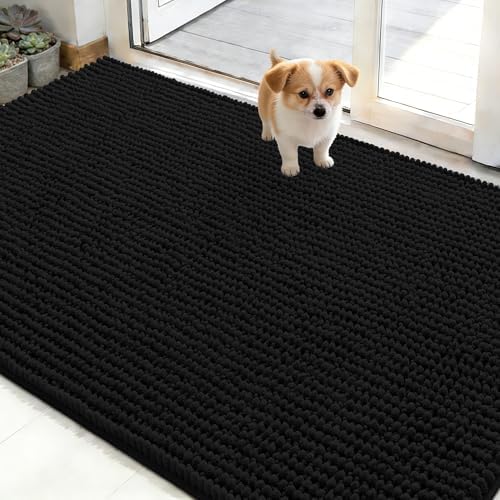 OLANLY Dog Door Mat for Muddy Paws 48x30, Extra Absorbent Chenille Mud Mat by OLANLY
