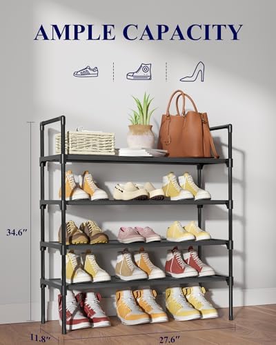 Kitsure Shoe Rack for Closet, Shoe Organizer, 27.6" Wide - Image 2