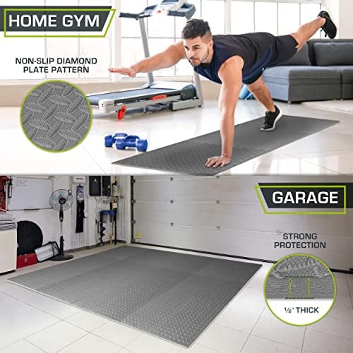 ProsourceFit Exercise Puzzle Mat ½-inch, EVA Interlocking Foam Floor Tiles - Image 3