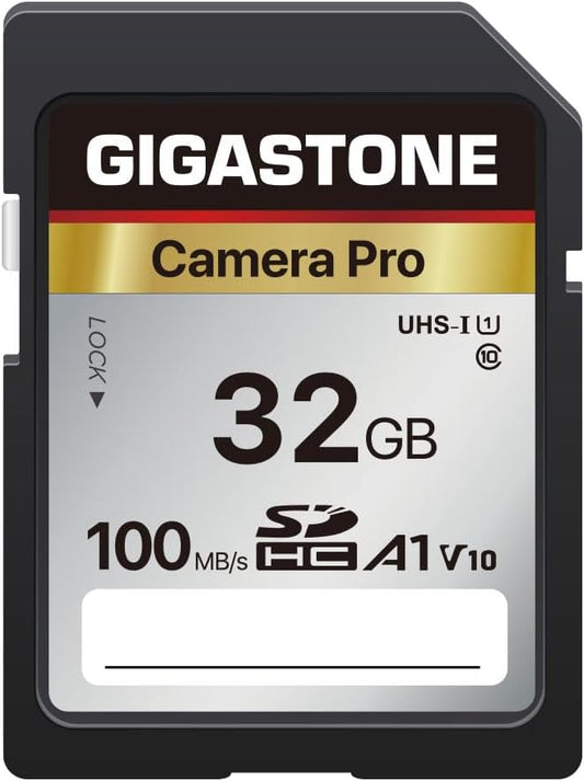 【5-Years Data Recovery】 GIGASTONE 32GB SD Card, Camera Pro, UHS-I A1 V10 SDHC by Gigastone