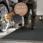 Lifetime Supplies 60" x 36" Commercial Rubber Floor Mat | Safety Water Drainage - Image 5