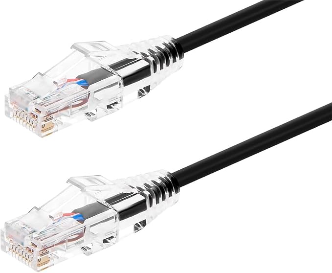 Monoprice Cat6 5ft Black Component Level Patch Cable UTP 28AWG 550MHz Pure Bare by Monoprice