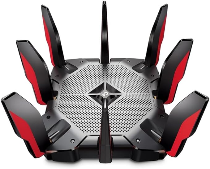 TP-Link - Archer AX11000 Tri-Band Wi-Fi 6 Router - Black/Red by Amazon+Renewed