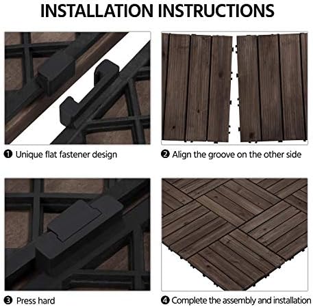 Yaheetech 33PCS Interlocking Deck Tiles Outdoor Patio Floor - Image 7