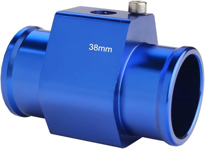 Dewhel Aluminum Blue Water Temp Meter Temperature Gauge Joint Pipe Radiator by DEWHEL