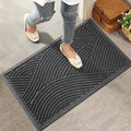 HIYARD Sturdy Front Door Mat, Absorbent Muddy Dirt Resist Welcome Door Mats by HIYARD