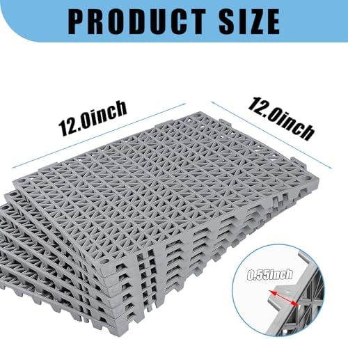 12” x 12” Drainage Interlocking Floor Mats 12 Pack - Image 2
