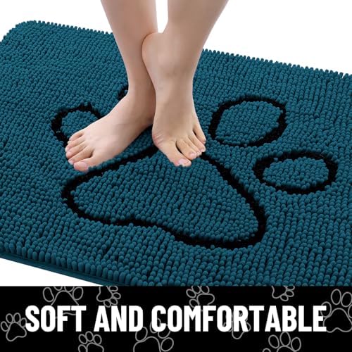 Smiry Dog Door Mat for Muddy Paws, Absorbent Non Slip Dirt Trapper - Image 3