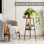Side Table 2-Tier Round End Table Indoor Small Side Table Industrial Accent - Image 6
