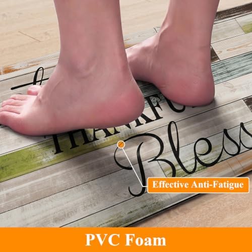 HEBE Anti Fatigue Kitchen Mat Set of 2, Cushioned Kitchen Mats - Image 3