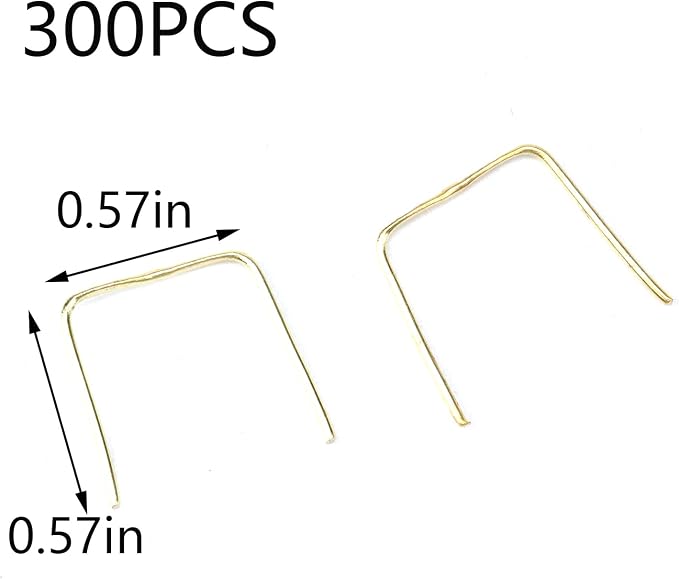 300PCS Copper Bright Gold Chandelier Connectors Clips, 0.57inch Length Mini - Image 2