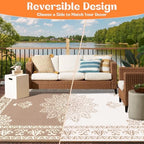 Yamaziot 5x8Ft Outdoor Rug Waterproof Plastic Straw Patio Rug - Image 2