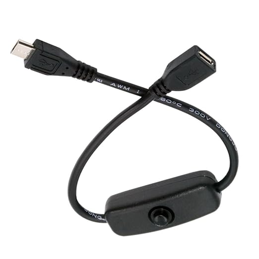 chenyang Micro USB Power Switch Extension Cable Micro USB Male to Female by chenyang