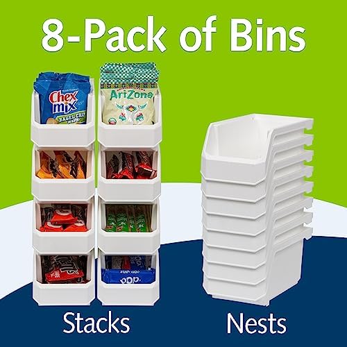 ReadySpace Medium Stackable Plastic Storage Bins - Image 2