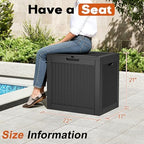Outdoor Storage Box, Resin Deck Boxes Indoor and outdoor, Waterproof Storage - Image 2