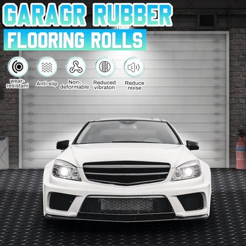 Breling 12 in X 20 ft Rubber Diamond Plate Garage Floor Mat - Image 5