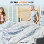 Axgatoxe 12 x 9 Ft Plastic Drop Cloths - Image 3