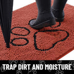 Smiry Dog Door Mat for Muddy Paws, Absorbent Non Slip Dirt Trapper - Image 2