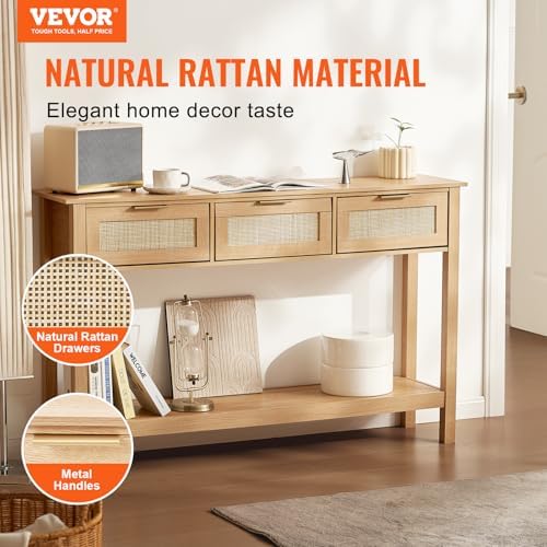 VEVOR 51.3" Rattan Console Table - Image 3