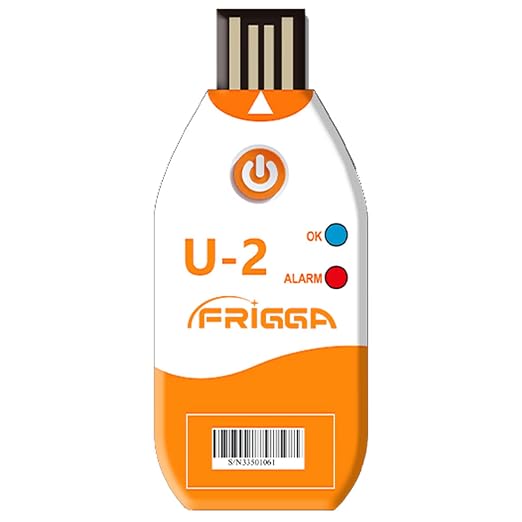 Frigga 100 Days USB Temperature Data Logger Single Use Temperature Recorder by Frigga