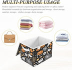 Bolaz Storage Bins with Lids and Handles, Halloween Seamless Pumpkins Spider - Image 7