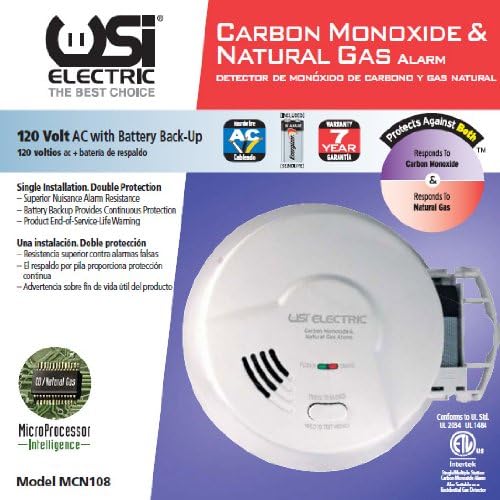 Universal Security Instruments Hardwired 2-in-1 Carbon Monoxide & Natural Gas - Image 2