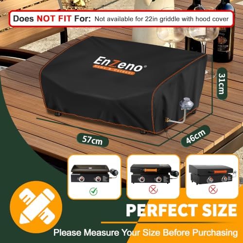 Griddle Cover for Blackstone 22" Tabletop Gas Grill Without Hood, Cover Only - Image 2