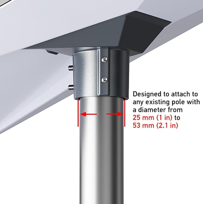 Starlink Standard Gen 3/4/4X Pipe Adapter Mount, Secure Pole Mount Kit - Image 3