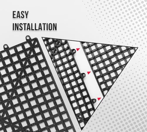 12 Pack 12"x12" 1/2" Thick Non Slip Interlocking Self Drainage Tiles - Image 4