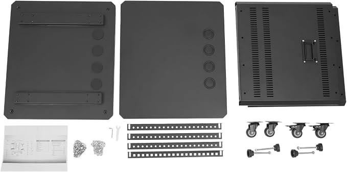 9U Stereo & Studio Rack with Wheels, Open Frame Audio Rack Cabinet, Rolling - Image 9
