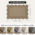 Easy Jute Front Door Mat, 2.6x4 Washable Entryway Rug Non Slip Small Kitchen Rug - Image 2
