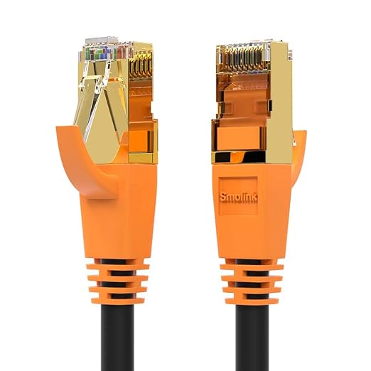 Cat 8 Ethernet Cable 6ft, Outdoor&Indoor, Double Shielded 26AWG 40Gbps 2000Mhz by Smolink