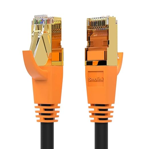 Cat 8 Ethernet Cable, 25ft High Speed Internet Cord, Shielded F/FTP 40Gbps by Smolink