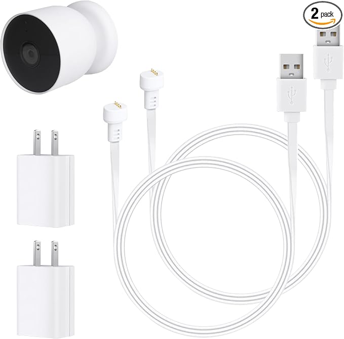 Power Cable with Adapter Compatible with Google Nest Cam Outdoor or Indoor by delilyn