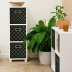 Black Foldable Storage Cubes Bins, Fabric Storage Box Cubes Organizer Baskets - Image 4