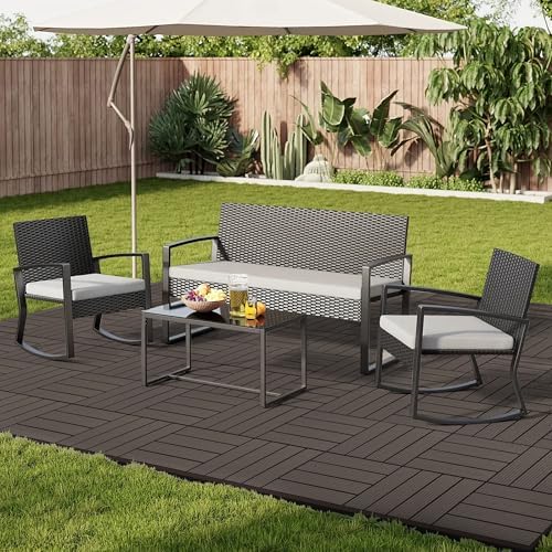 9 Pack Composite Interlocking Deck Tiles, Straight Grain Deck Tiles - Image 7