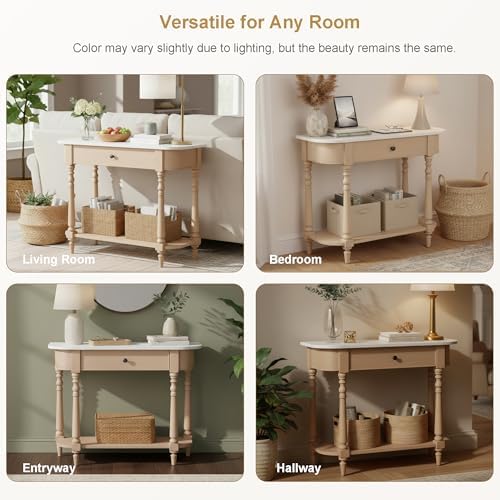 36’’ Half Moon Curved Entryway Console Table - Image 6