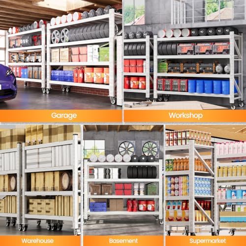55.1” Wide Heavy Duty Metal Garage Shelving, Steel Shelf - Image 5