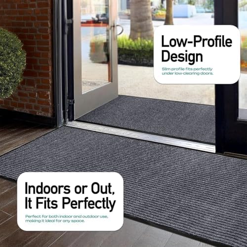 LuxUrux Striped Gray Door Mat - Image 3