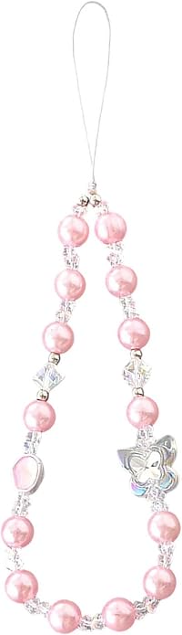 Beaded Phone Charm Lanyard Strap Girly Style Fixed Beads Pearl Lanyards by Staqlo