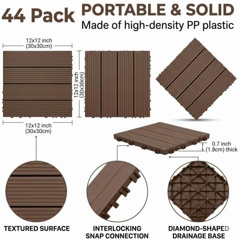 Weatherproof Interlocking Patio Tiles - Image 3