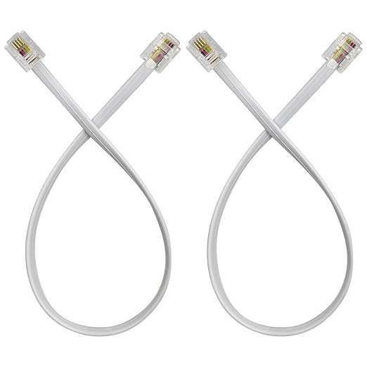 Phone Cable 1 Foot Short Telephone Line Cord by XANHAM