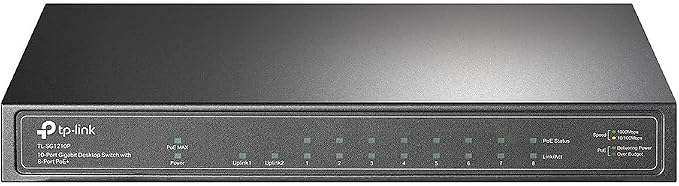 TP-Link 8 Port Gigabit PoE Switch | 8 PoE+ Ports @63W, w/ 1 Uplink Gigabit Port by TP-Link