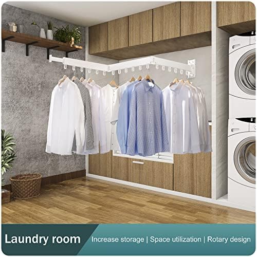 LIENAHU Clothes Drying Rack, Laundry Drying Rack, Clothes Rack Wall Mount - Image 6
