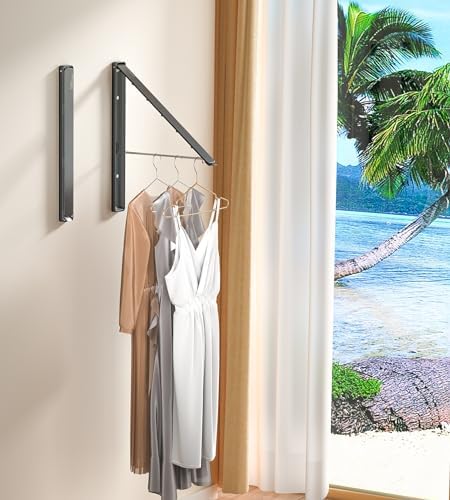 Dr.DJ Clothes Drying Rack, Wall-Mounted Retractable & Foldable Clothes Hanger - Image 5